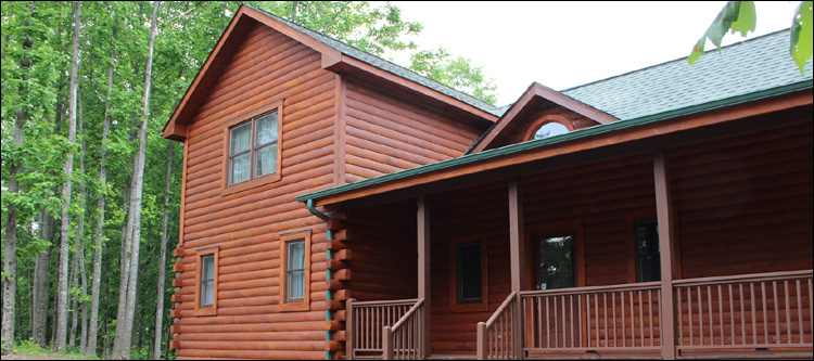 Log Home Staining in Norge, Virginia