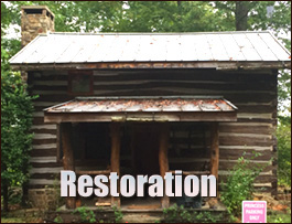 Historic Log Cabin Restoration  James City County, Virginia