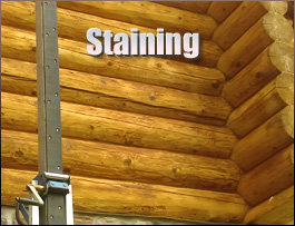  James City County, Virginia Log Home Staining
